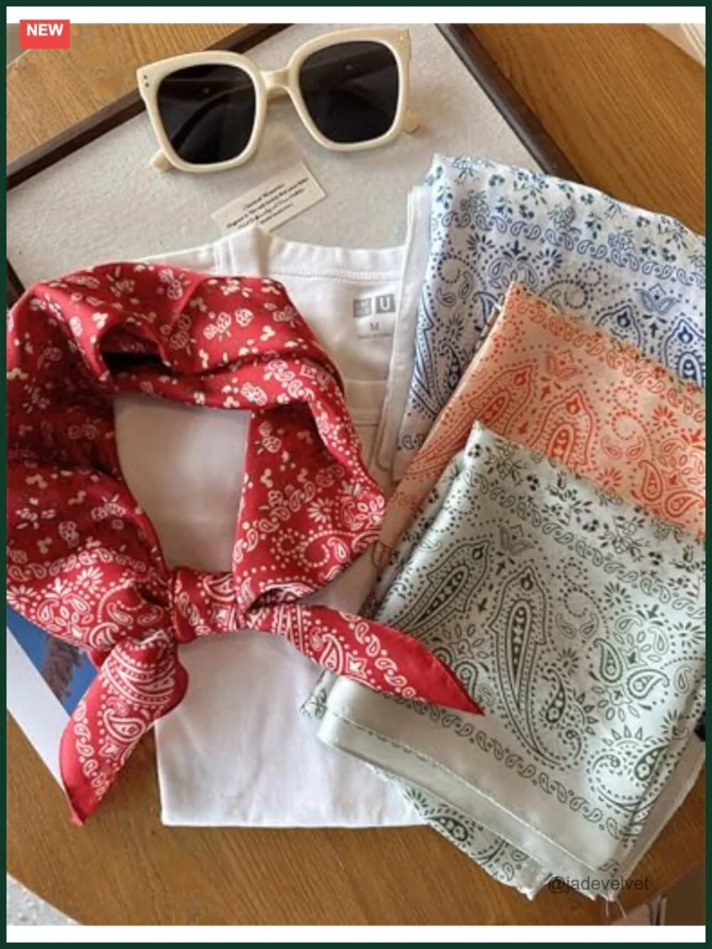 Satin Silk Square Scarf for Hair Neck Wrap